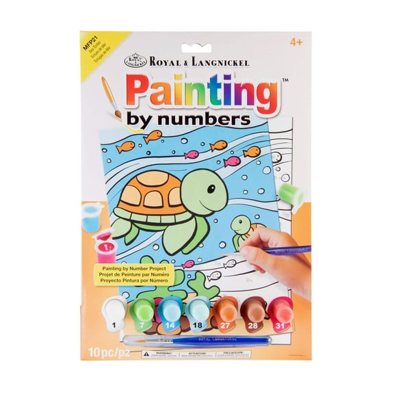 Royal & Langnickel Painting by numbers Children's 10pc Sea Turtles Painting Project