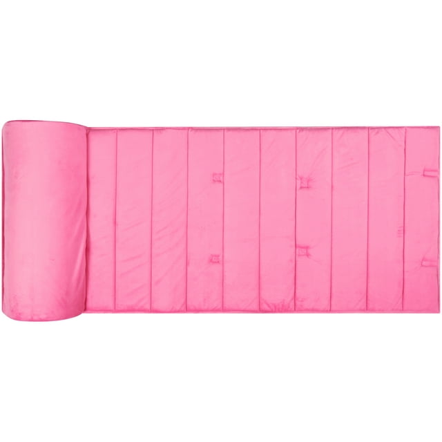 My First Pillow Female Pink Solid Memory Foam Nap Mats, Cushioned Removable Washable Cooling