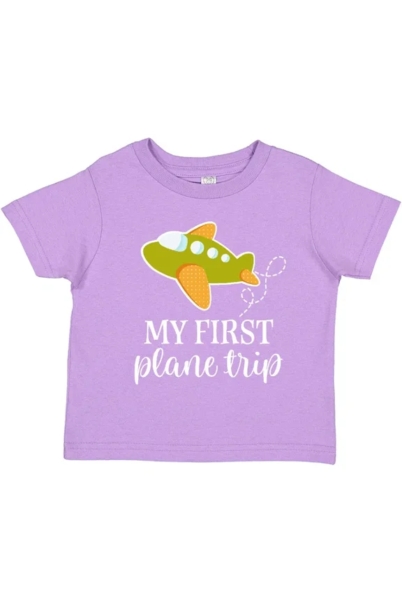 My First Plane Trip Airplane Travel Toddler T-Shirt Flight Babys Gift TODDLER SHORT SLEEVE TEE BELLA CANVAS 3001T