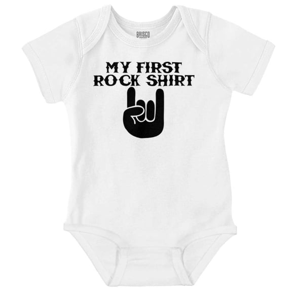 My First Rock Outfit Romper Boys or Girls Infant Baby Brisco Brands 18M