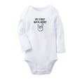 thumbnail image 1 of My First Rock Shirt Funny Rompers, Newborn Baby Unisex Bodysuits, Infant Jumpsuits, Toddler 0-12 Months Kids Long Sleeves Oufits (White, 6-12 Months), 1 of 4