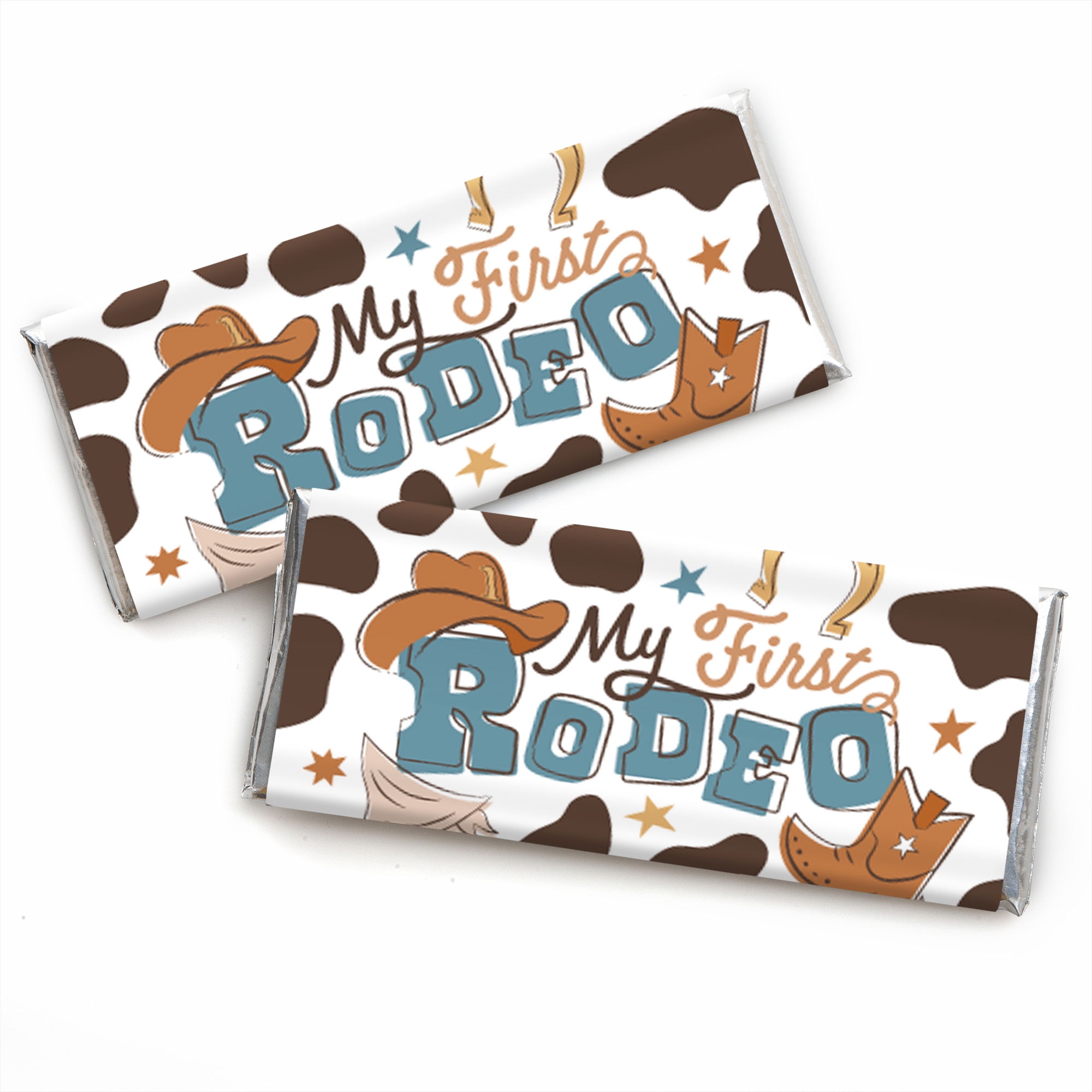 Big Dot of Happiness My First Rodeo - Candy Bar Wrapper Little Cowboy ...