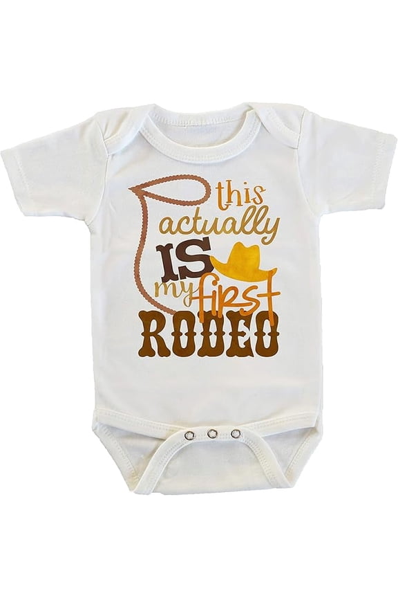 My First Rodeo Cowboy Hat Lasso Onesie/Bodysuit