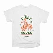 My First Rodeo Livingston Montana Cowgirl Pinup T-Shirt Tee Gift For Him Merch For Her App