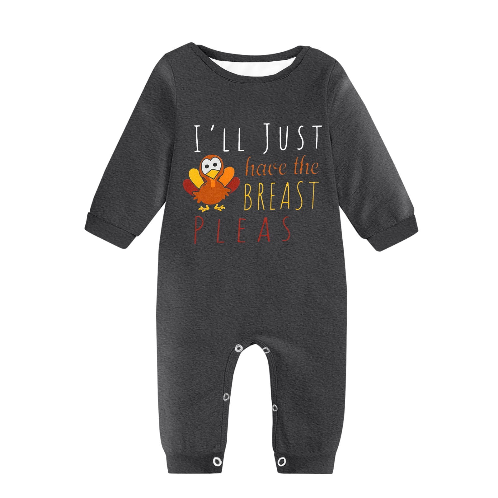My First Thanksgiving Baby Outfit - Turkey Embroidered Jumpsuit Romper For Newborns & Infants (0-18 Months, Beige) 6 thumbnail image