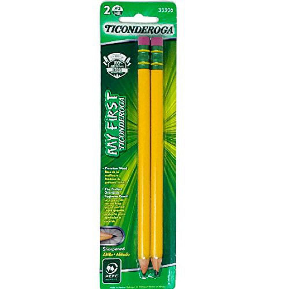 My First Ticonderoga Sharpened 4 Pencils Latex Free Oversized Back to