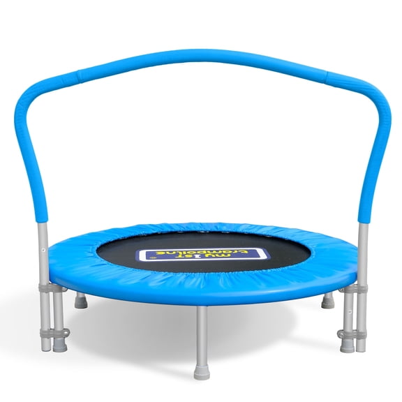 Sportspower My 1st Trampoline 36" Indoor/Outdoor Mini Rebounder Trampoline with No-Gap Padded Cover, for Toddlers & Kids, Max Weight Capacity 220 LBS - BLUE