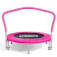 thumbnail image 1 of Sportspower My 1st Trampoline 36" Indoor/Outdoor Mini Rebounder Trampoline with No-Gap Padded Cover, for Toddlers & Kids, Max Weight Capacity 220 LBS - HOT PINK, 1 of 5