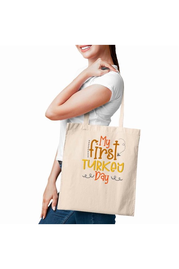 My First Turkey Day Fall Tote Bag