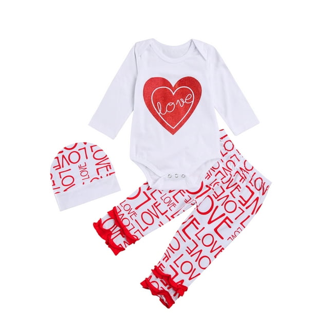 My First Valentine's Day Baby Boy Outfit Letter Gentleman Romper
