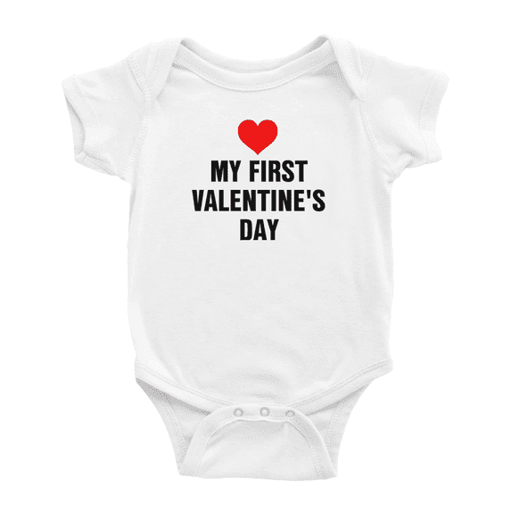 My First Valentine's Day Baby Clothes Bodysuits Infant Boy Girl Unisex