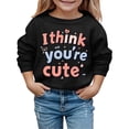thumbnail image 1 of My First Valentines Day Baby Girl Outfit Crew Neck Sweatshirt Love Heart Print Long Sleeve Pullover Girls Sweatshirt for Kids 3-4 Years, 1 of 4