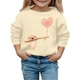 thumbnail image 1 of My First Valentines Day Baby Girl Outfit Crew Neck Sweatshirt Lover Themed Letter Print Long Sleeve Pullover Kids Clothes for Toddler Boy 2-3 Years, 1 of 4