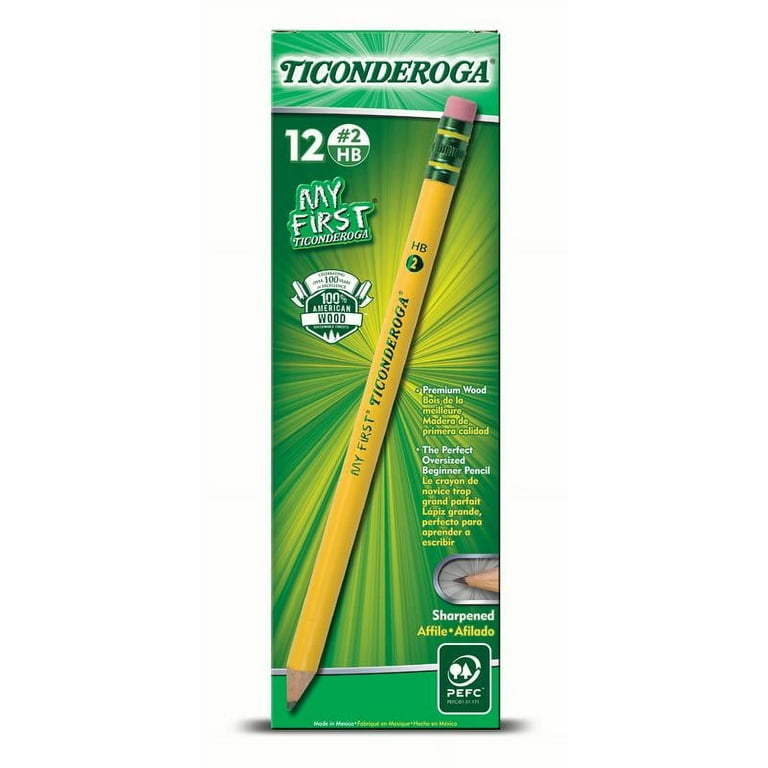 My First Woodcase Pencil with Eraser, HB (#2), Black Lead, Yellow Barrel, Dozen My First Woodcase Pencil with Eraser, HB (#2), Black Lead, Yellow Barrel, Dozen