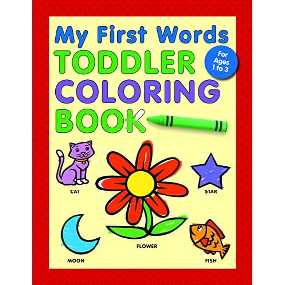 Pre-Owned My First Words Toddler Coloring Book (Paperback) by Rockridge Press