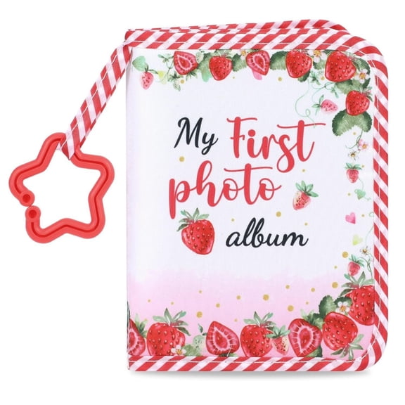 My Firsts Family Photo Album for Baby,46 Baby Photo Album,Soft Toddler Photo Album with Safety Mirror for Newborns Kids