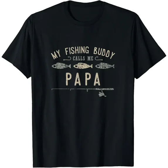 My Fishing Buddy Calls Me Papa Cute Father's Day T-Shirt