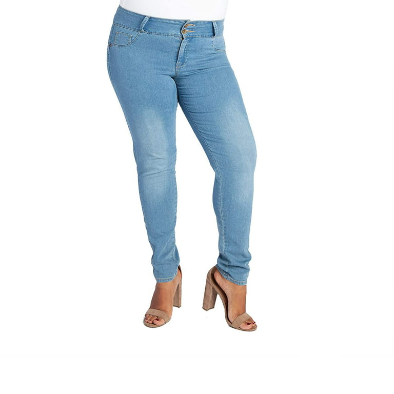 My Fit Jeans - Light Wash: Women's Stretch Denim Jeans with Pockets, Size  14-20