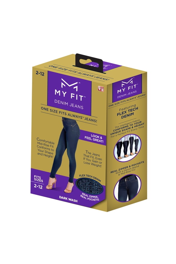 My Fit Jeans On-Trend Denim, Yoga Pant Comfort, Size 2-12 As Seen on TV