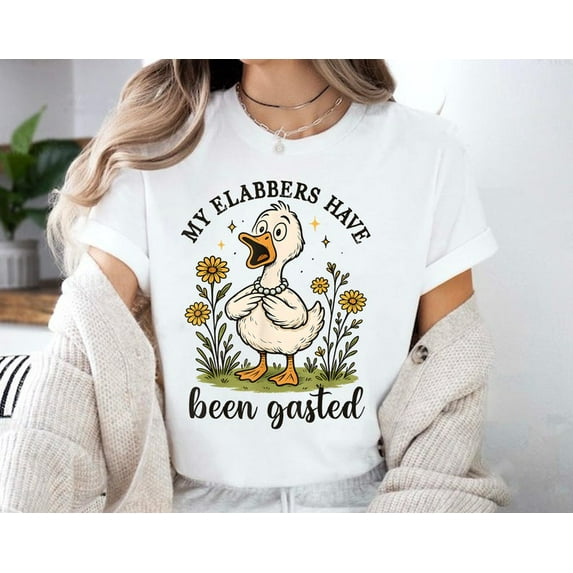 My Flabbers Have Been Gasted Distressed Silly Goose T-shirt, Funny Silly Goose Humor T-shirt, Funny Silly Goose T-shirt, Silly Goose T-shirt.
