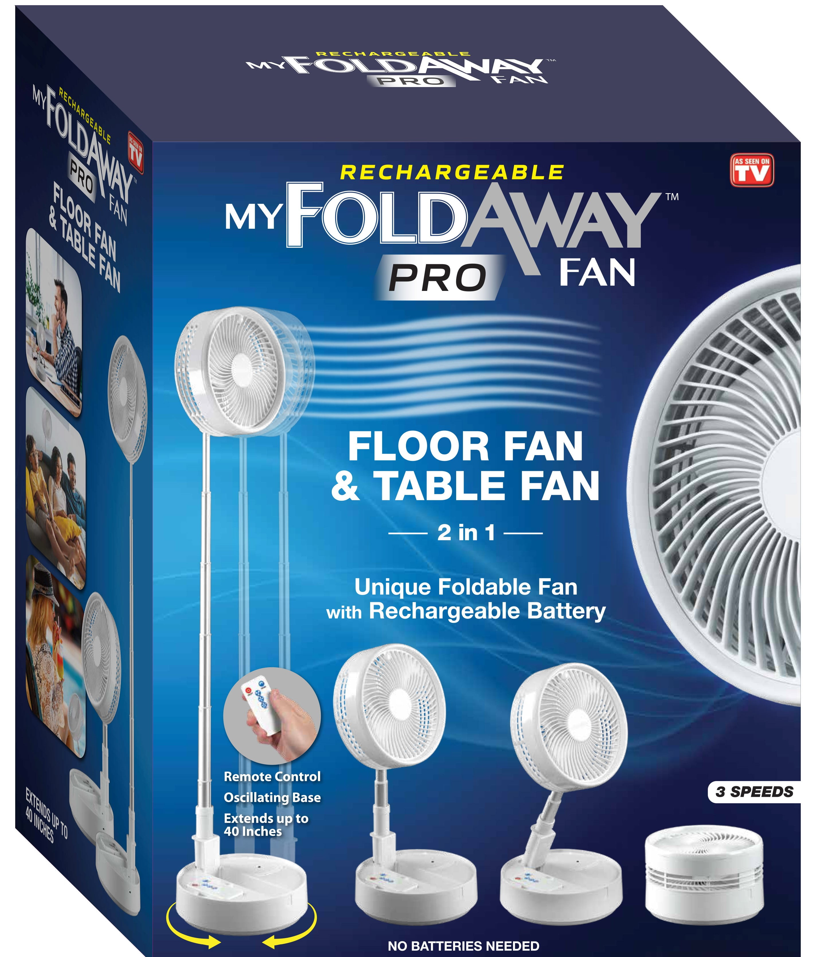 My Foldaway Fan Rechargeable Fan Portable Lightweight Compact Fan
