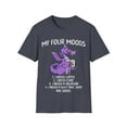 thumbnail image 1 of My Four Moods I Need Coffee I Need A Nap Vacation Sarcasm Unisex T-Shirt, 1 of 4