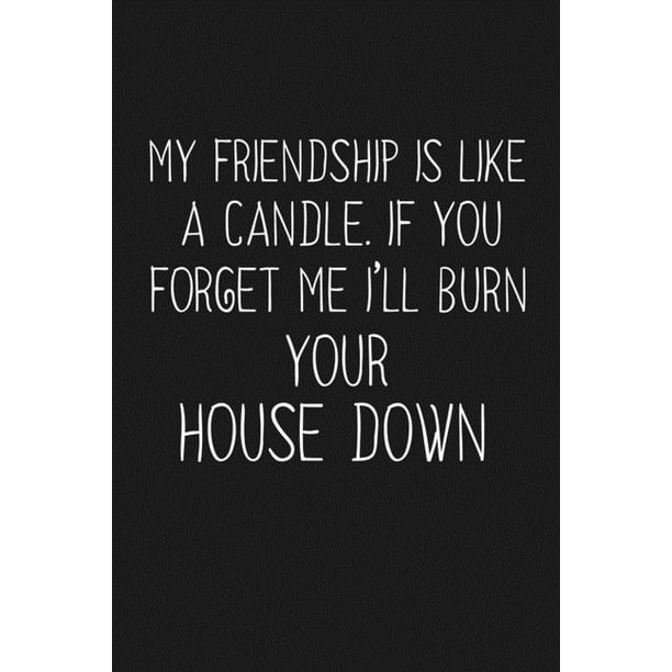 My Friendship Is Like A Candle If You Me I'll Burn Your House