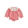 thumbnail image 1 of My Frist Christmas Baby Girl Outfit Newborn Christmas Tree Smocked Bubble Romper 0 3 6 12 18 Months Cute Christmas Clothes, 1 of 8