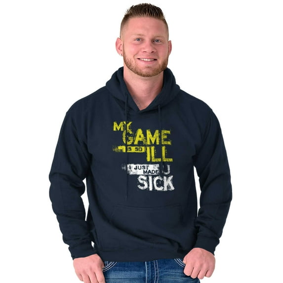 My Game is Ill Funny Gaming Attitude Men's Big & Tall Graphic Hoodie Brisco Brands 3X