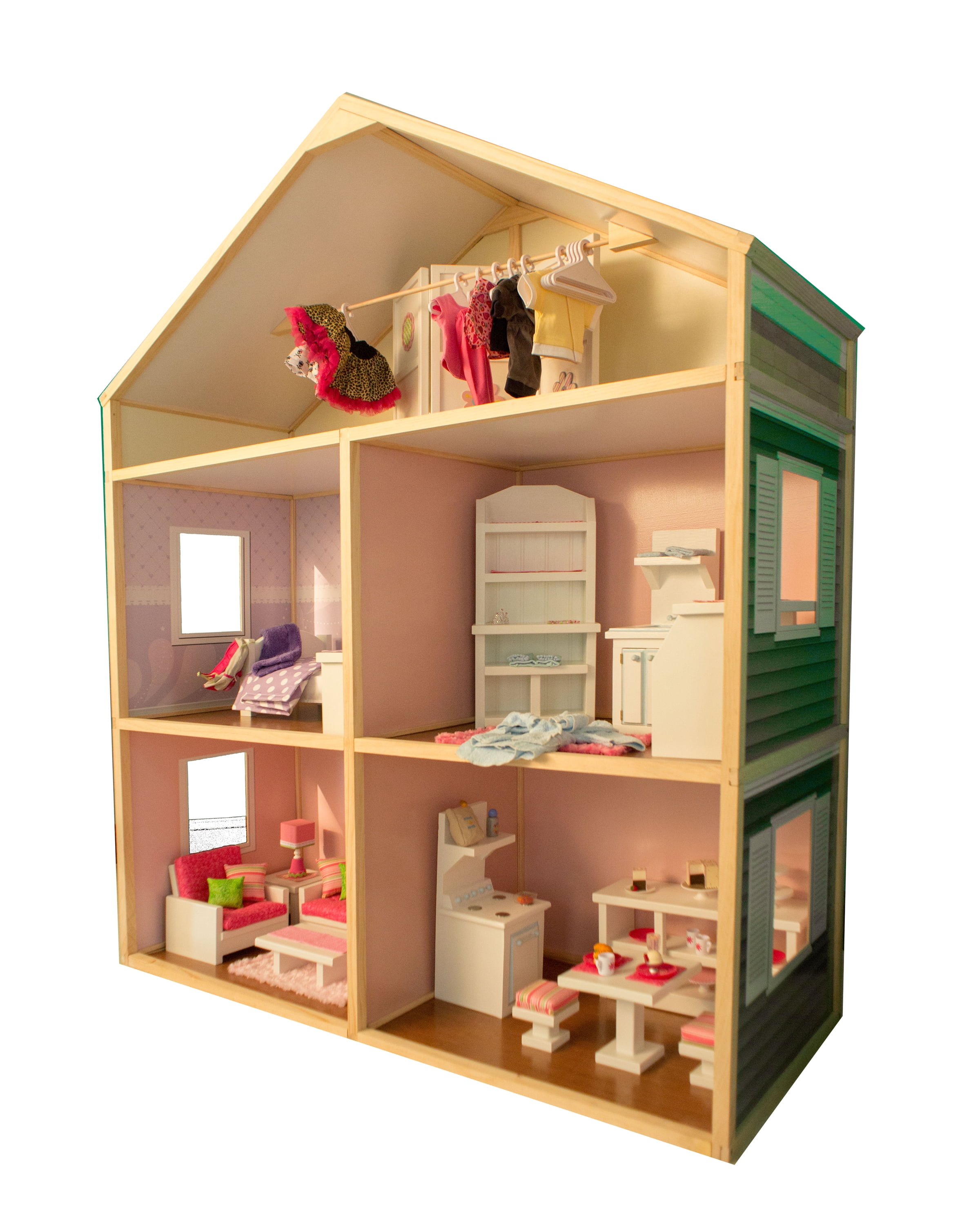 Doll House Plans for American Girl or 18 Inch Dolls 5 Room NOT ACTUAL HOUSE  