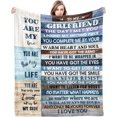 thumbnail image 1 of to My Girlfriend Blanket Girlfriend Gifts I Love You Blessing Sweet Sayings Quote Throw Blankets Birthday Gifts for Her Anniversary Soft Blankets for Bed Sofa and Couch 80x60 inch, 1 of 6