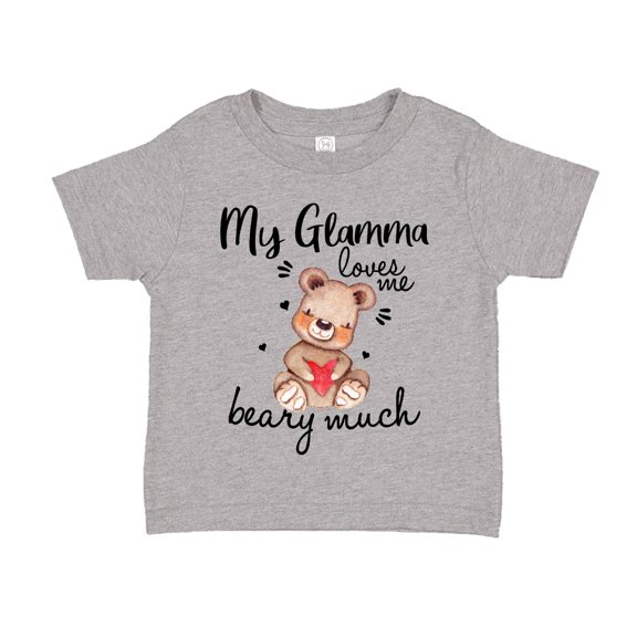 My Glamma Loves Me Beary Much Toddler T-Shirt 3T Athletic Heather
