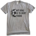 thumbnail image 1 of My Goal Is To Deny Yours Soccer T-shirt, Unisex Men's Shirt, Soccer Football Goalie Athlete Sports, Dark Heather Gray, Large, 1 of 6
