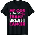 thumbnail image 1 of My God Is Stronger Breast Cancer Awareness T-Shirt, 1 of 4