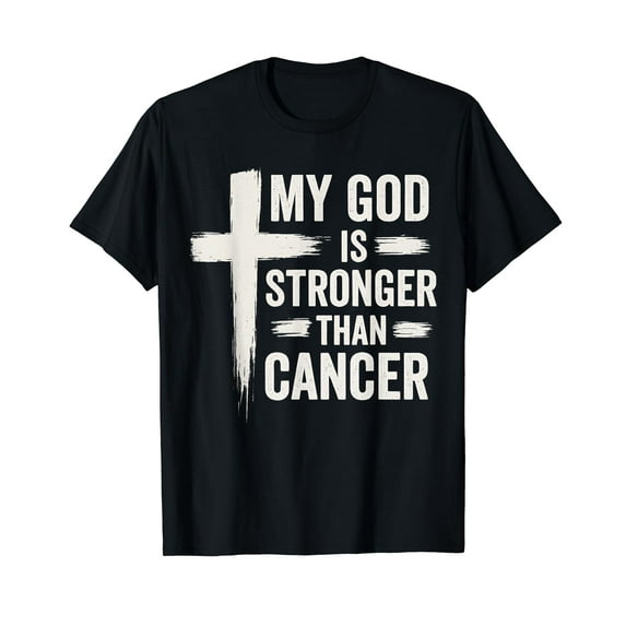 My God Is Stronger Than Cancer Christian Faith Awareness T-Shirt