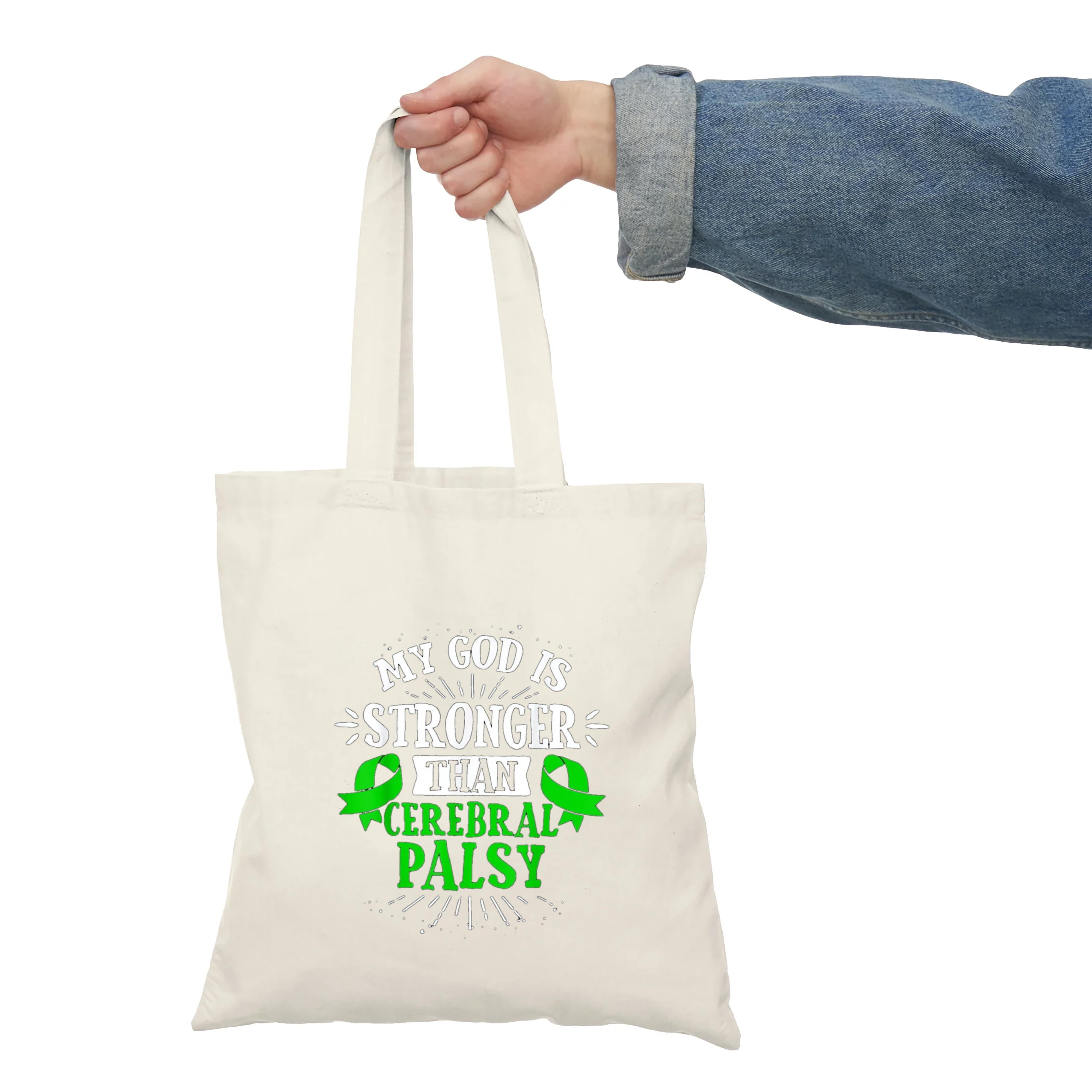 CafePress 'I Need A Cure Cerebral Palsy' Tote Bag - Natural Canvas, Reusable Shopping Bag, Two Sizes