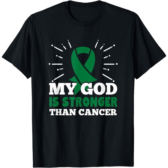 My God Is Stronger Than Liver Cancer Faith Awareness Gift T-Shirt