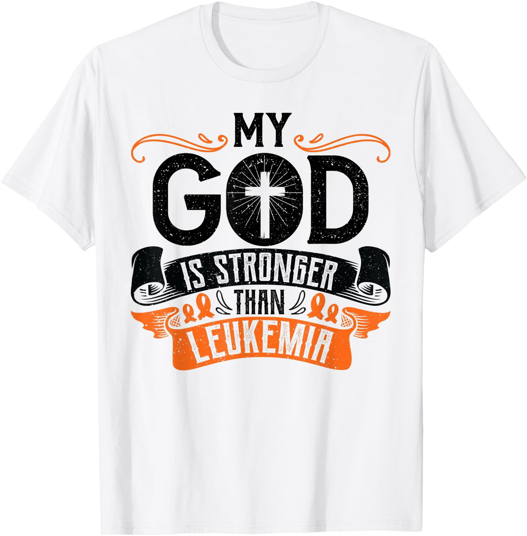 My God is Stronger Than Leukemia Cancer Survivor Awareness T-Shirt ...