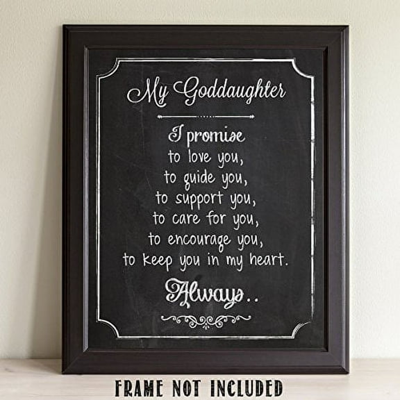 My Goddaughter Chalkboard Look - 11x14 Unframed Typography Art Print