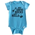 thumbnail image 1 of My Godmother Rocks And Rolls Music Baby Bodysuit (Blue), 6-9 Months, 1 of 2