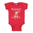 thumbnail image 1 of My Godparents love Me Beary Much Baby Bodysuit One Piece NB Red, 1 of 3