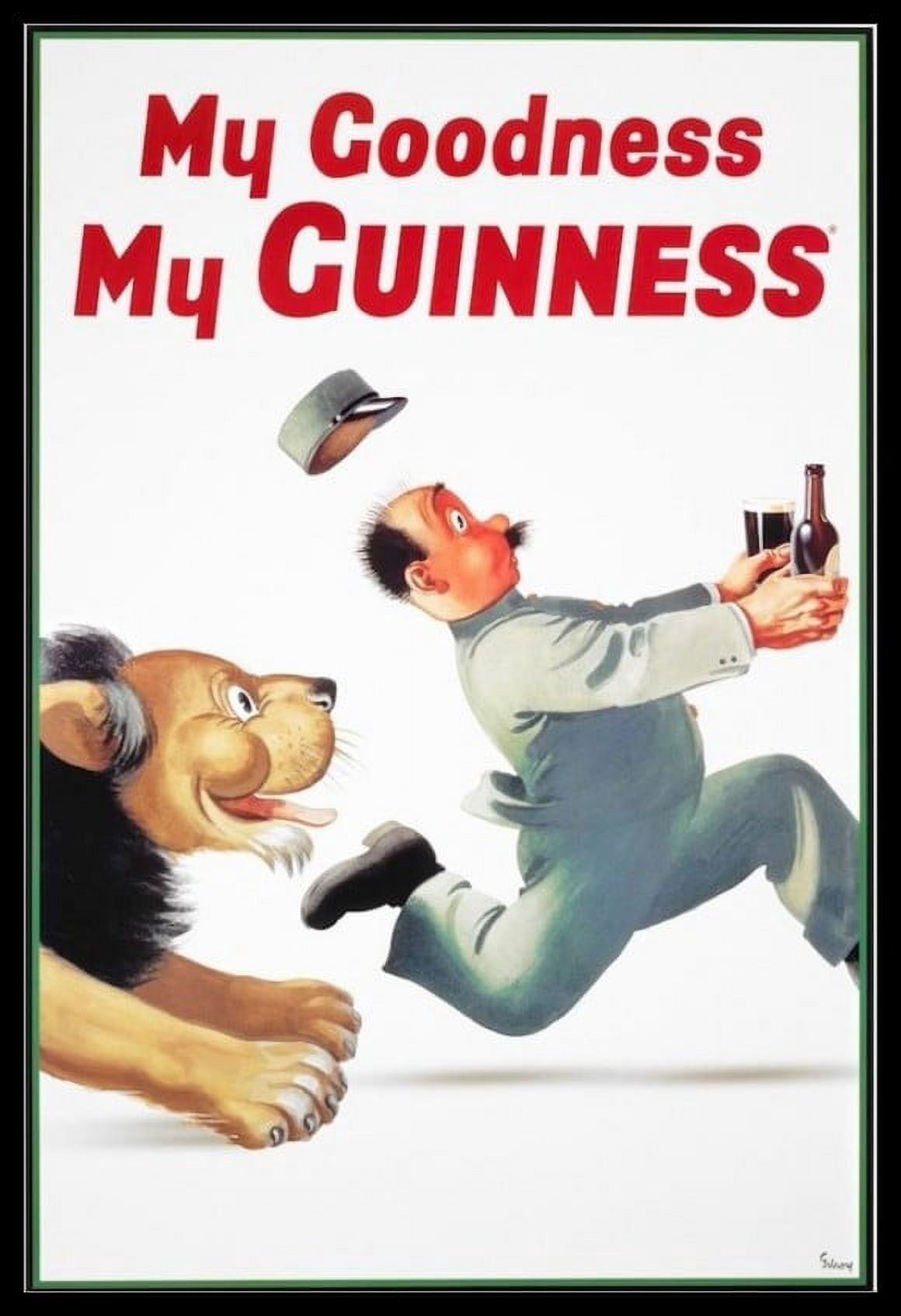 ★ポスター付！ＵＳオリジナル盤★『TIMES HAVE CHRNGED』 My Goodness, My Guinness Vintage Ad Laminated & Framed Poster (36