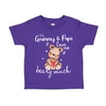 thumbnail image 1 of My Grammy and Papa Love Me Beary Much Toddler T-Shirt 3T Purple, 1 of 3