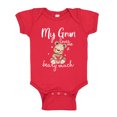 thumbnail image 1 of My Gran Loves Me Beary Much Baby Bodysuit One Piece 12 mo Red, 1 of 3