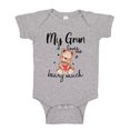 thumbnail image 1 of My Gran Loves Me Beary Much Baby Bodysuit One Piece NB Athletic Heather, 1 of 3