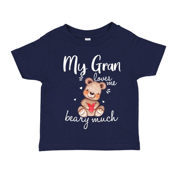 My Gran Loves Me Beary Much Toddler T-Shirt 2T Navy Blue