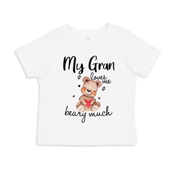 My Gran Loves Me Beary Much Toddler T-Shirt 4T White