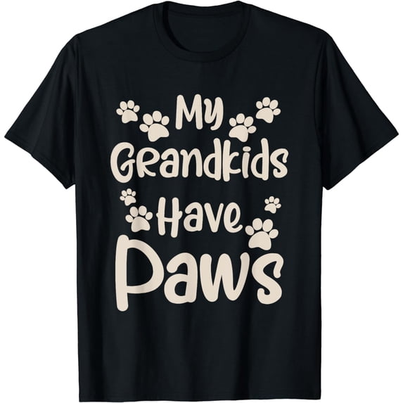 My Grandkids Have Paws Design Dog Cat Lovers Pet Lovers T-Shirt