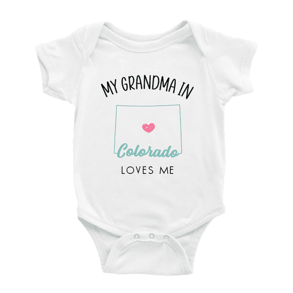 My Grandma In Colorado Loves Me Baby Clothing For Boy Girl Bodysuits 18-24 Months