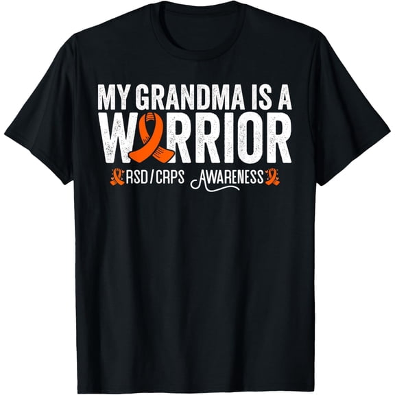 My Grandma Is A Warrior Orange Ribbon RSD / CRPS Awareness T-Shirt